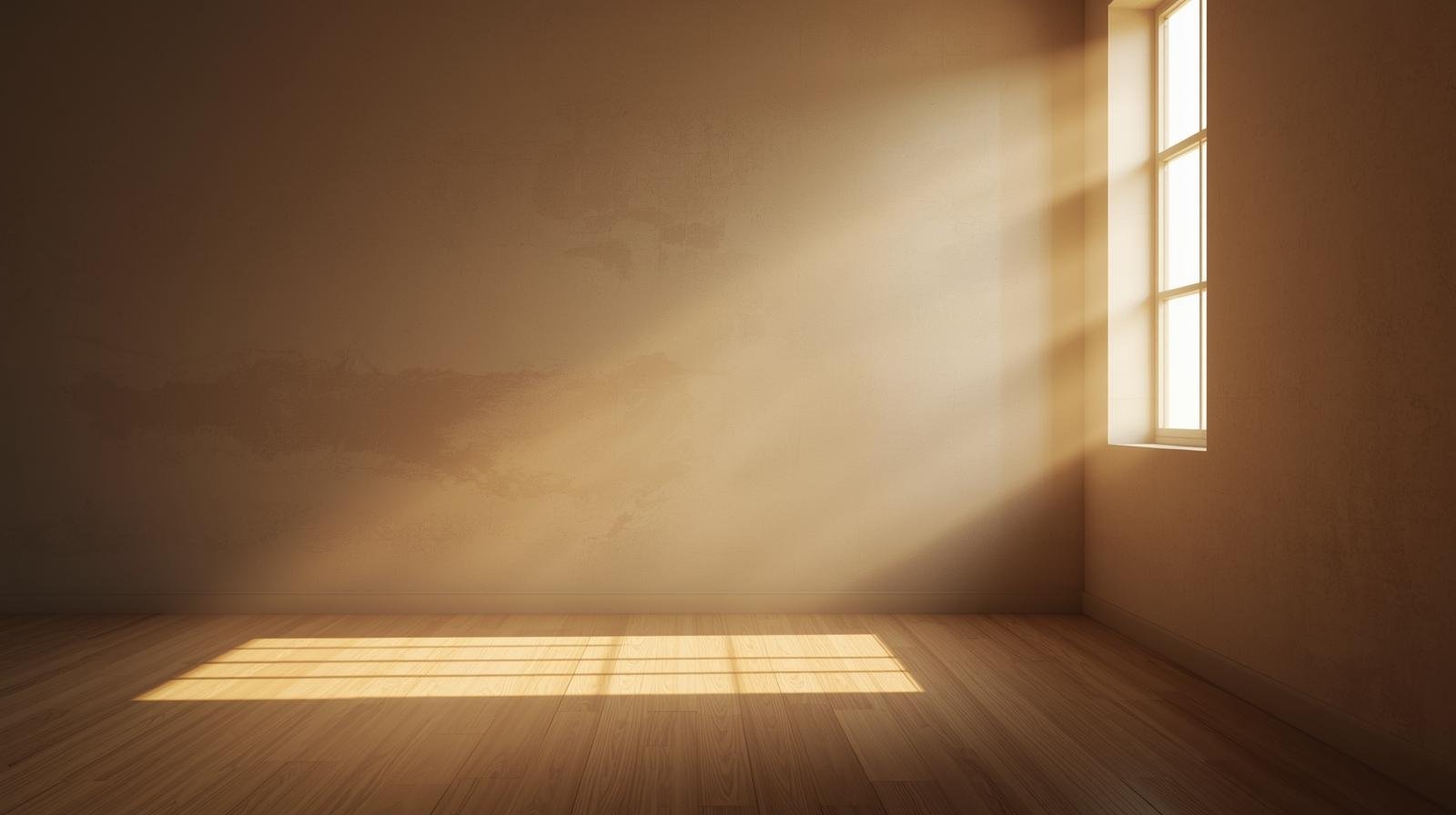 Soft natural light entering a quiet room, symbolizing reflection and faith